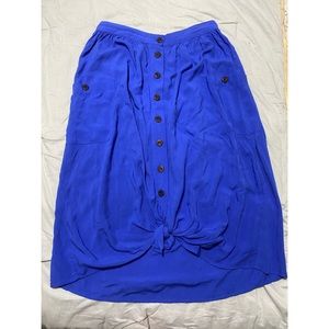 Cotton on blue button up tie skirt size 6